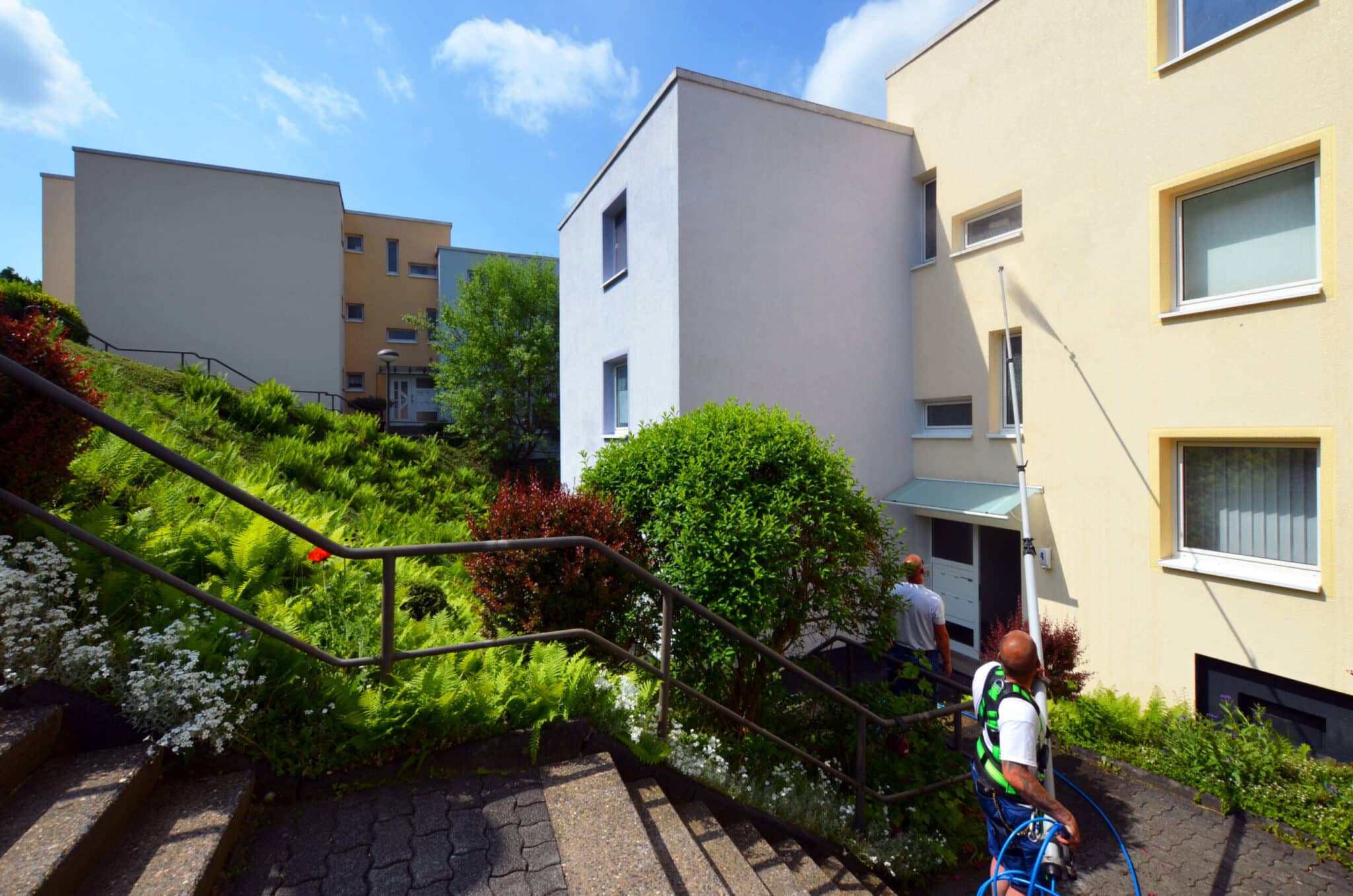 Niederdruckverfahren zur schonenden Fassadenreinigung