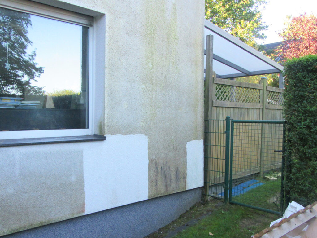 kostenlose Probefläche vor der Fassadenreinigung in Leinfelden-Echterdingen