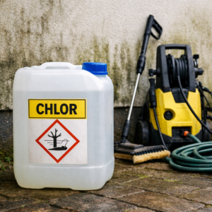 Chlor für die Reinigung der Fassade