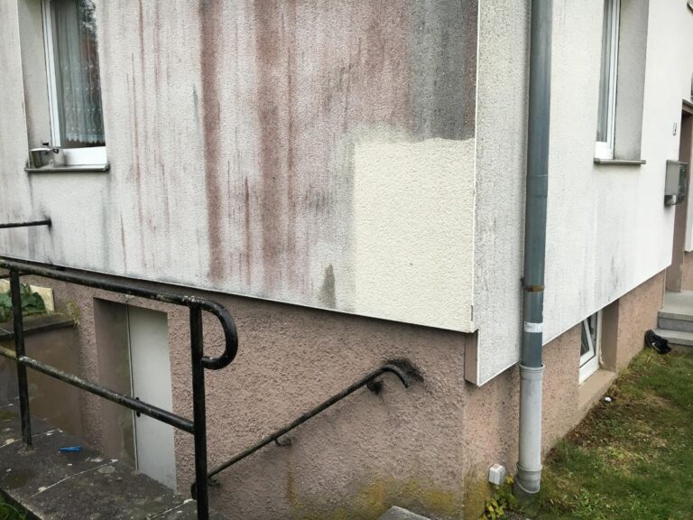 Probefläche an Hausfassade