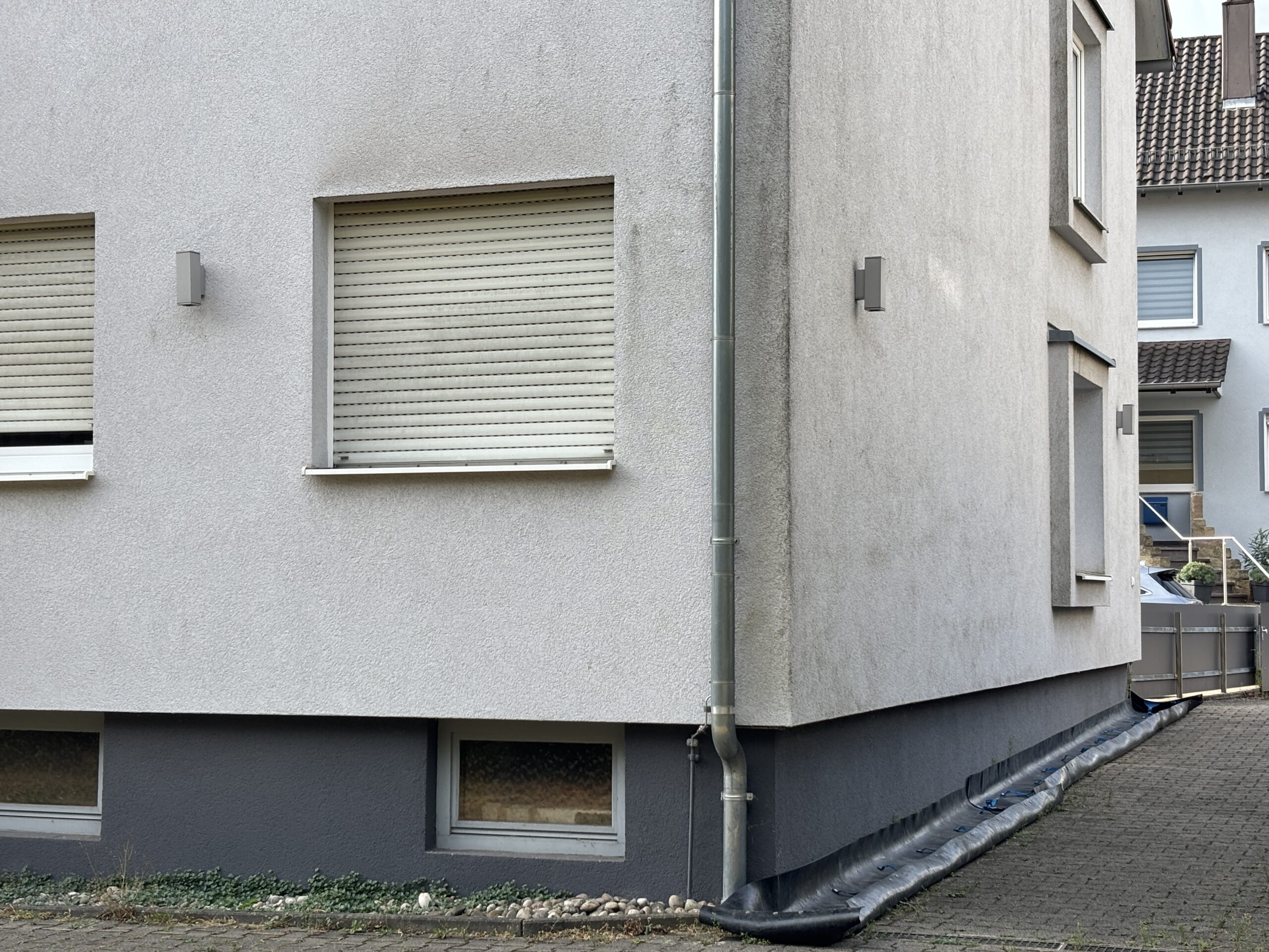 verschmutzte Putzfassade in Winnenden